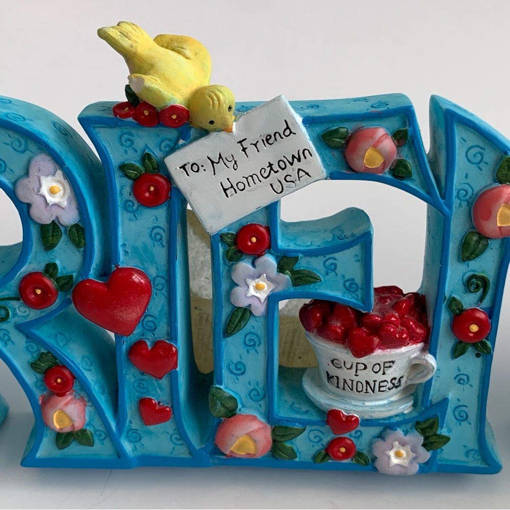 MARY ENGELBREIT Vintage 2000 FRIEND Blue Decorative Accent Resin Figurine - Picture 5 of 12